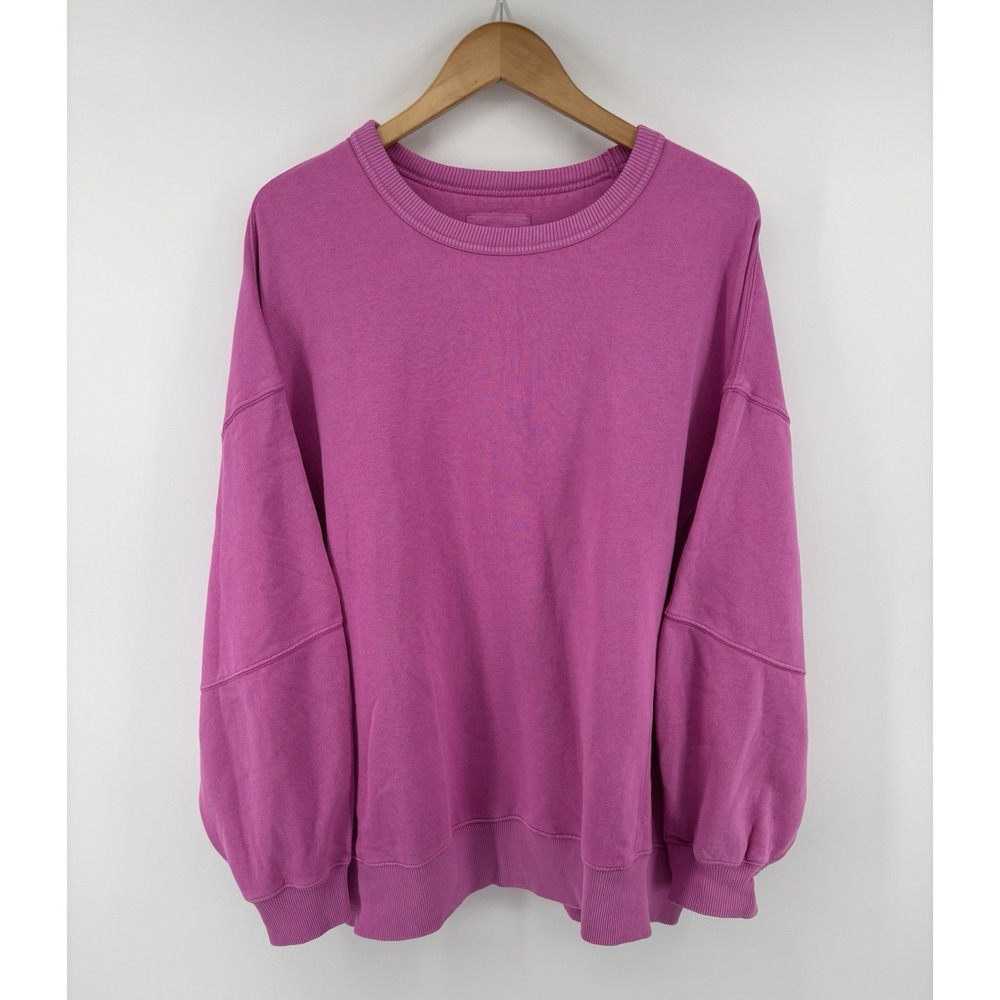 NWT Aerie Go-To Sweatshirt Sz XL Crewneck Pullover Oversized Comfy Lounge $60 - Picture 6 of 12
